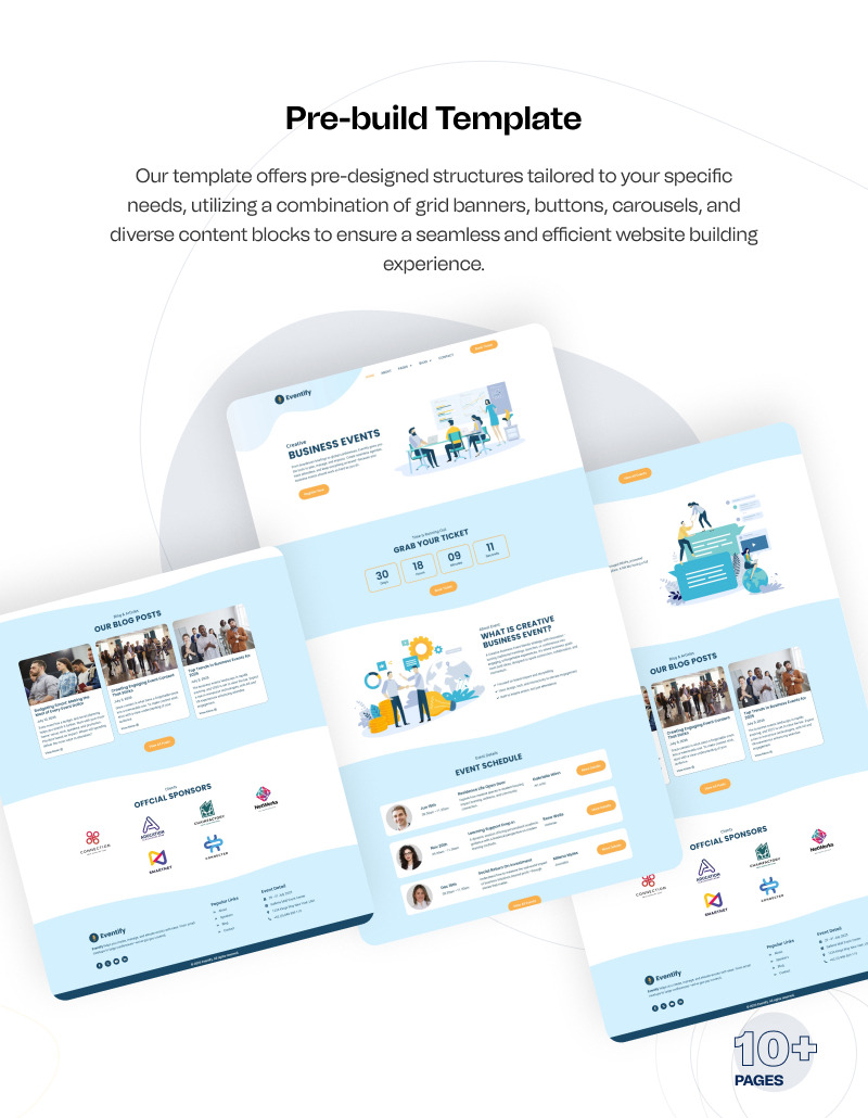 Eventify – Modern WordPress Elementor Template Kit for Events and Conferences - Features Image 5