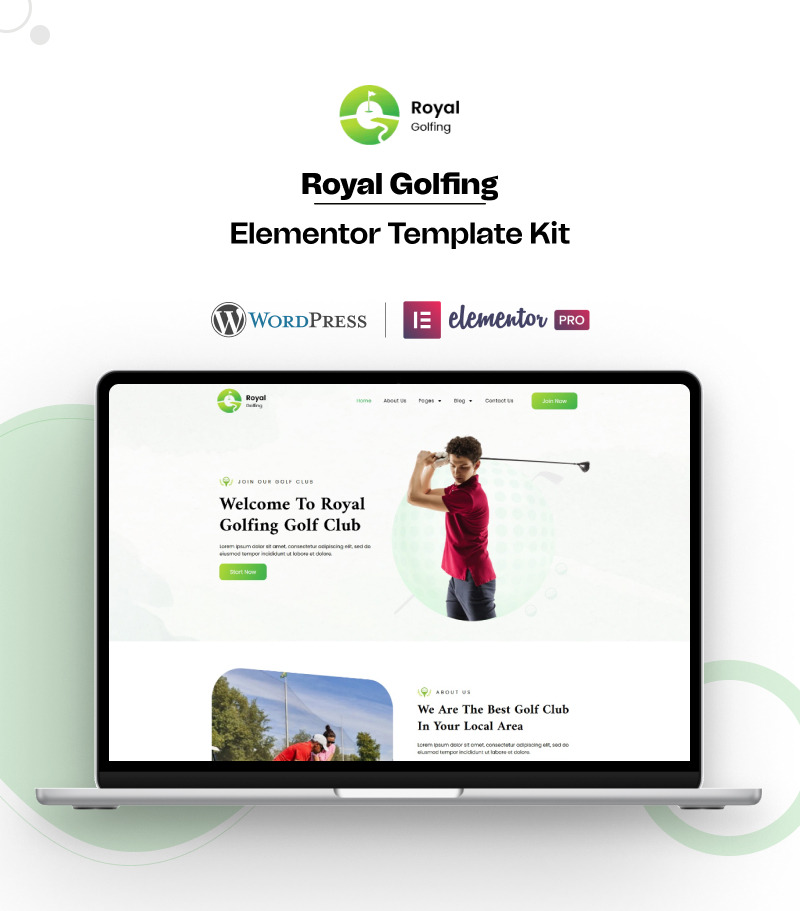 Royal Golfing – 高尔夫俱乐部即用型 WordPress Elementor 模板套件 - Features Image 1