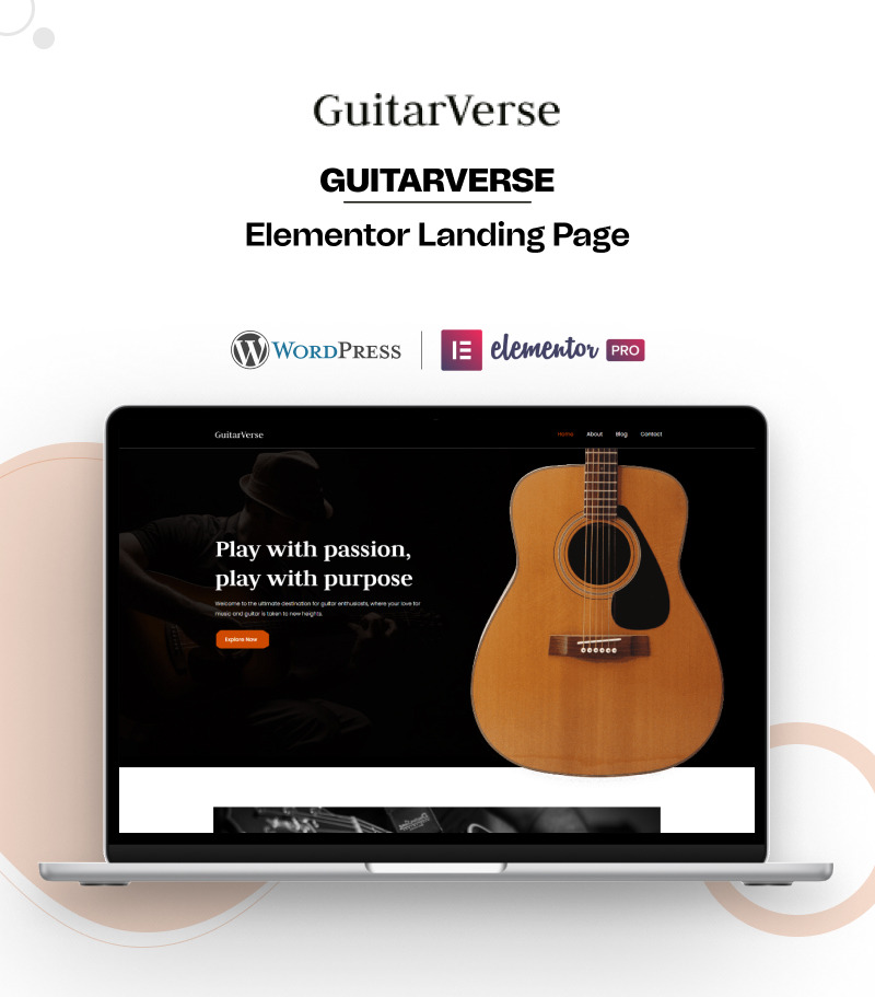 GuitarVerse – Guitar and Music Equipment WordPress Elementor Landing Page - Features Image 1