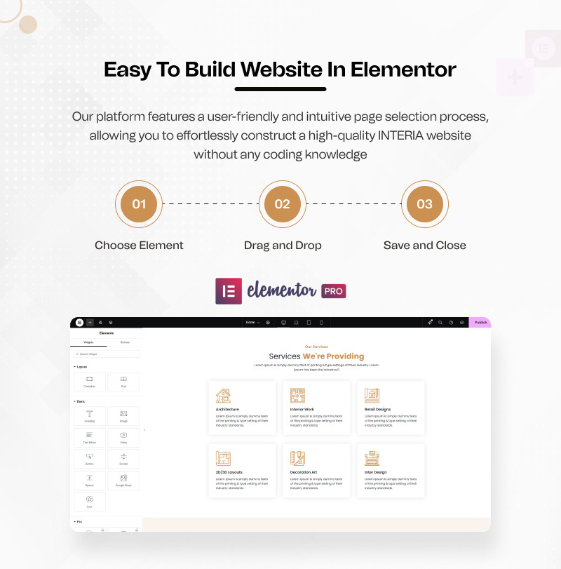 Interia – Architecture and Interior Design Services WordPress Elementor Template Kit - Features Image 5
