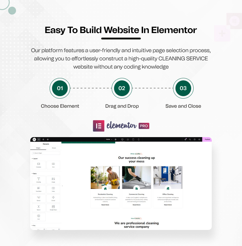Nettoyage - Services de nettoyage Elementor Landing Page - Caractéristiques de l’image 4