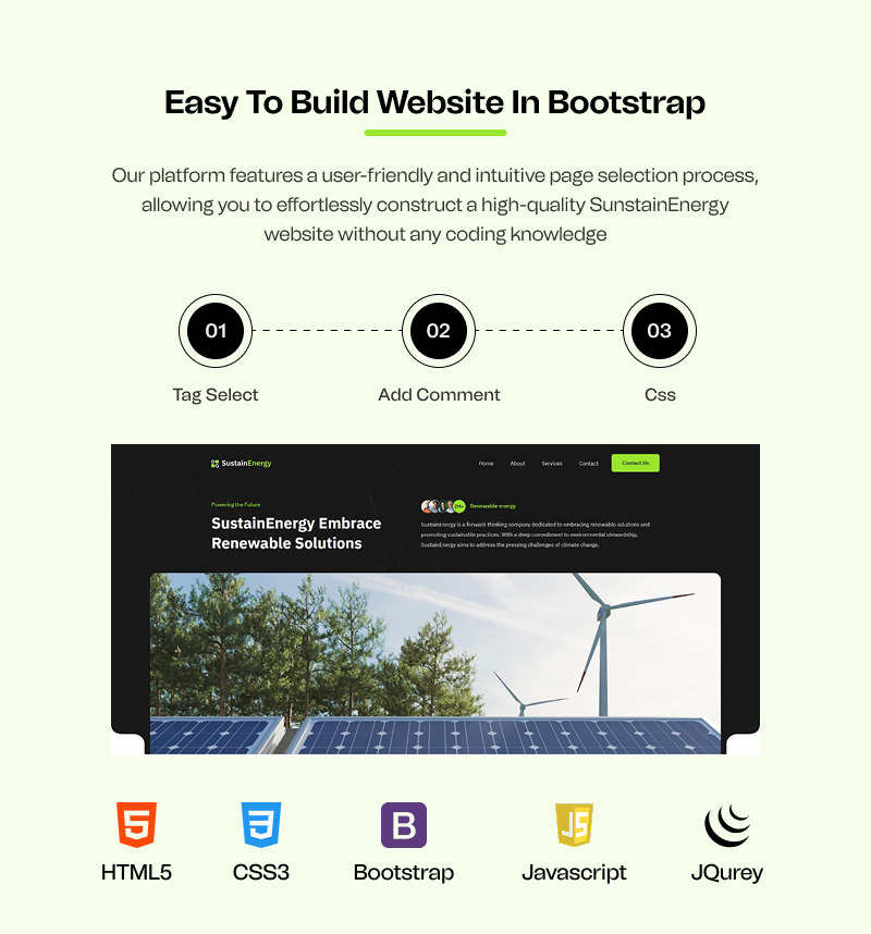 Sustain Energy – Modelo de página de destino em HTML para soluções de energia solar, renovável e verde - Features Image 2