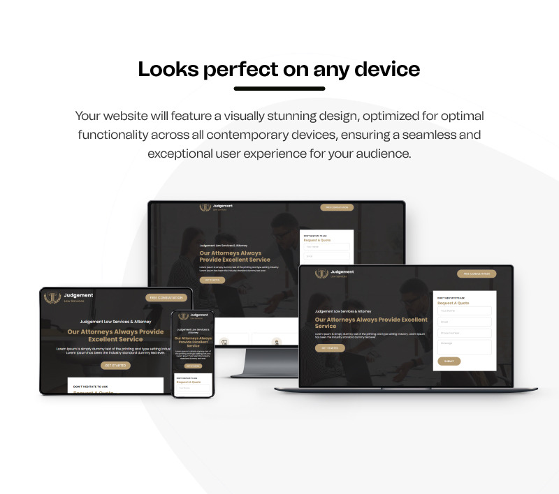 Giudizio – Modello Elementor pronto all'uso per servizi legali WordPress - Caratteristiche Immagine 6