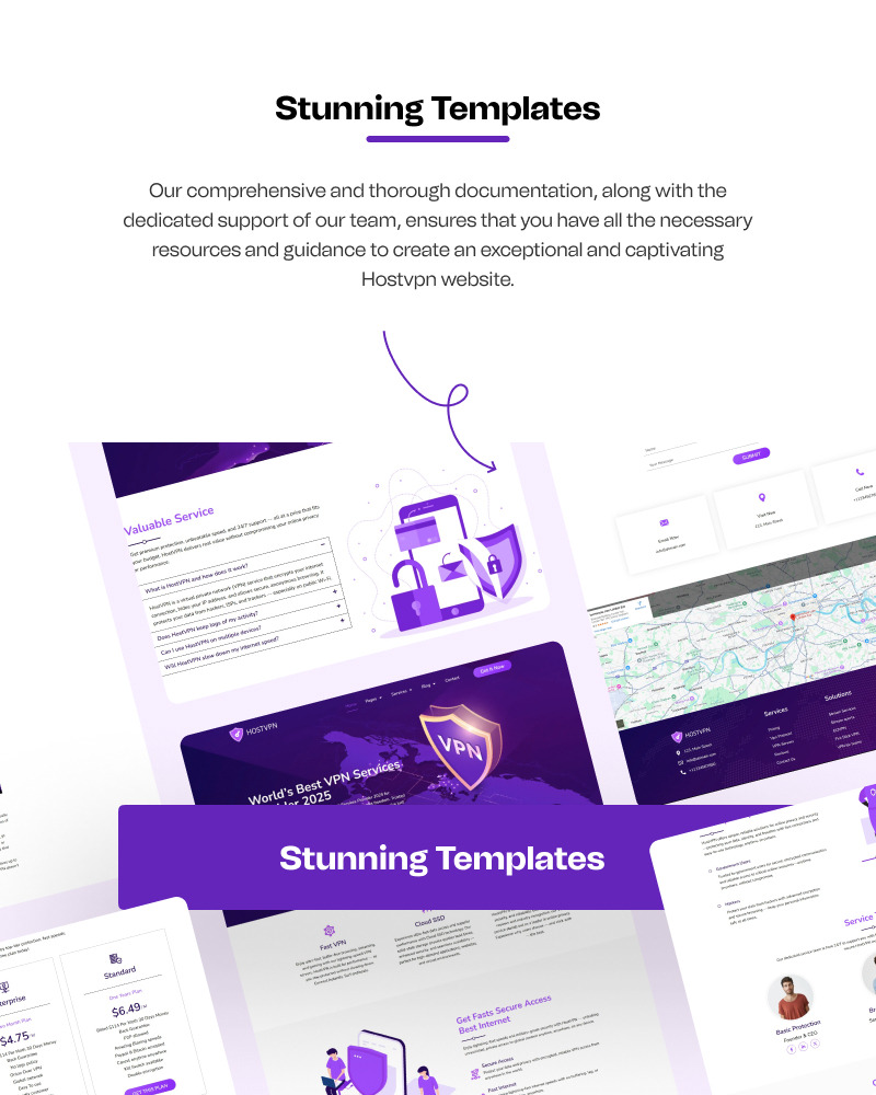 HOSTVPN β Multipurpose VPN and Cloud Services Ready to use Elementor Template Kit - Features Image 2