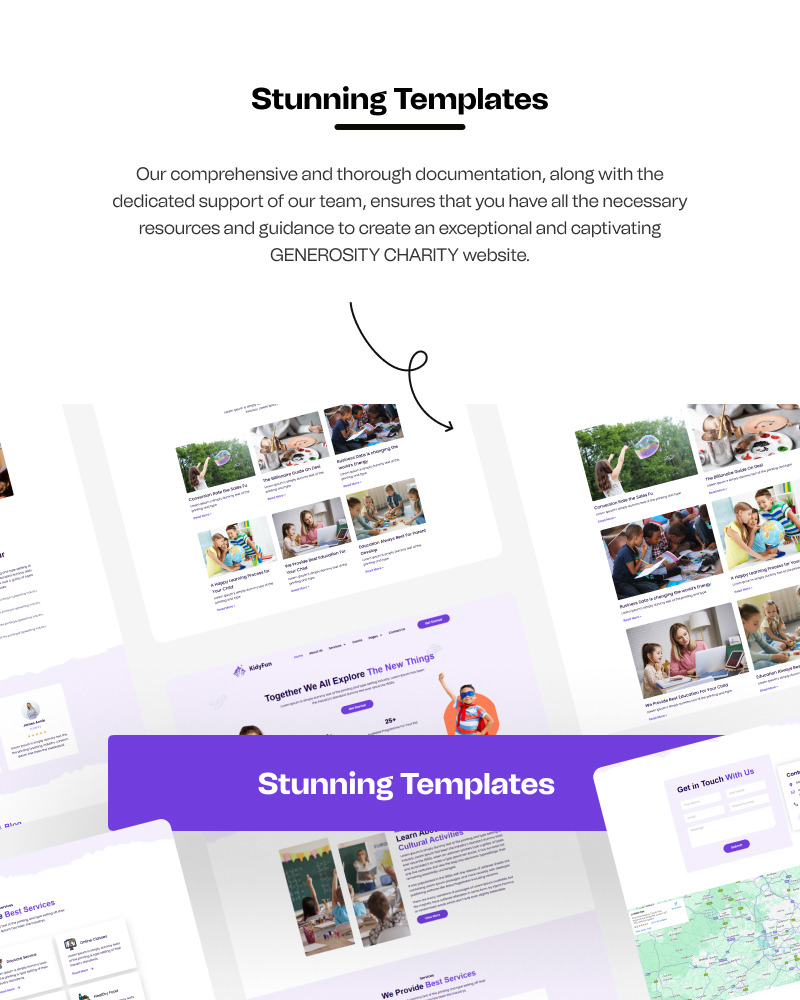 kidyfun - Schul-Collage und Bildung Elementor Template Kit - Eigenschaften Bild 2