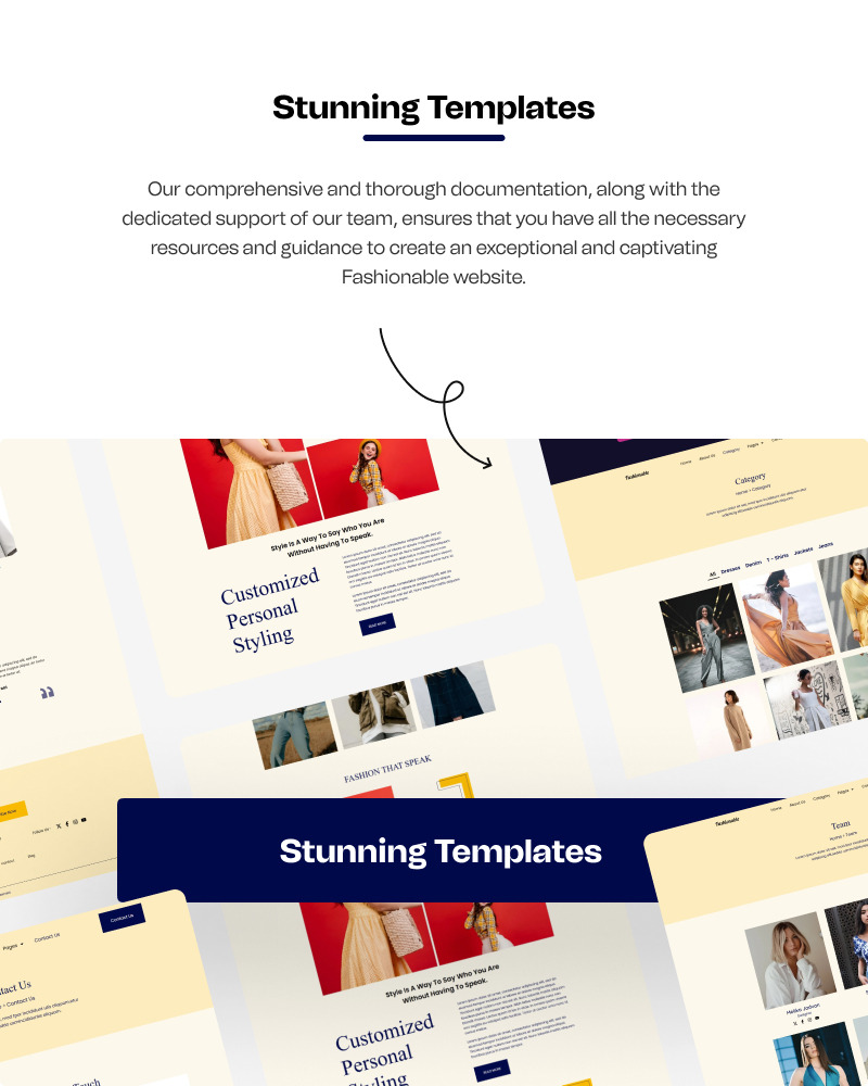 Kit di modelli WordPress Elementor per parole e colori alla moda - Caratteristiche Immagine 2