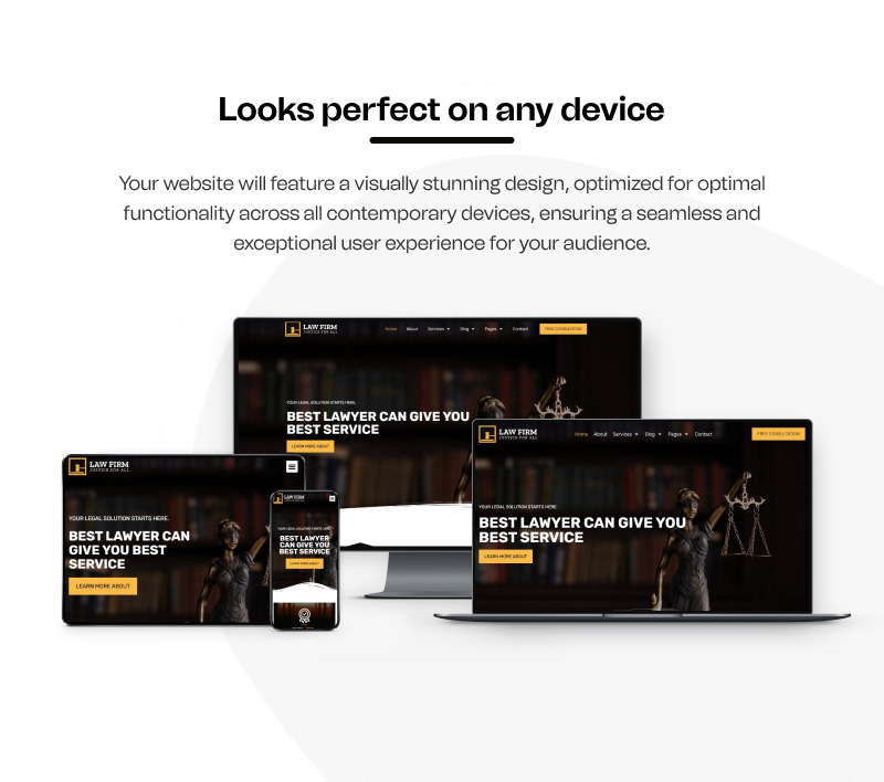 Hukuk Bürosu - Hukuk ve Avukatlar Kullanıma Hazır WordPress Elementor Kiti - Features Image 7