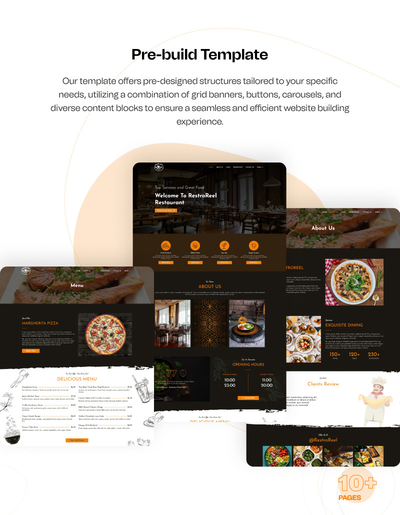 Restro Reels – Kit modello Elementor per ristoranti WordPress - Caratteristiche Immagine 5
