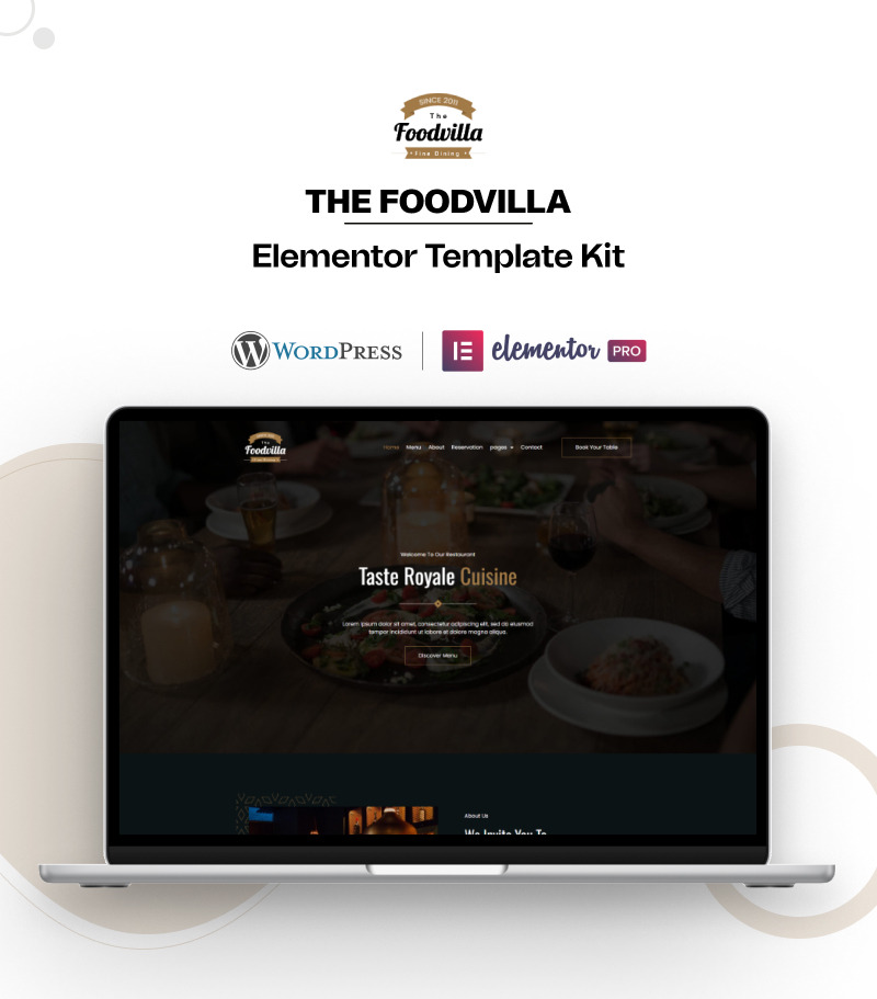 Foodvilla – Kit modello WordPress Elementor per servizi di ristorazione - Caratteristiche Immagine 1
