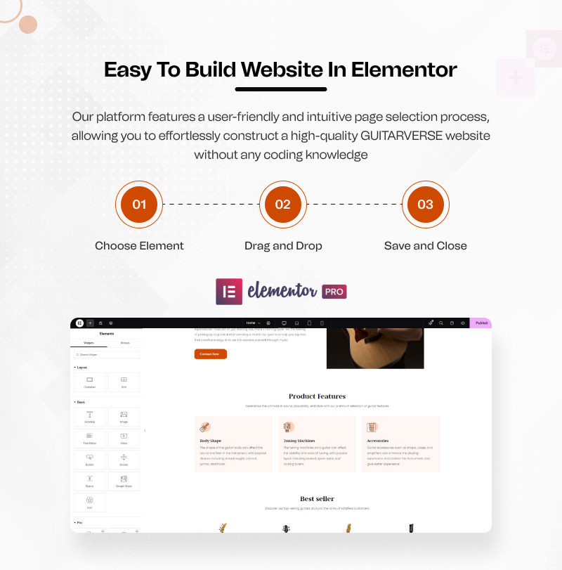 GuitarVerse – Guitar and Music Equipment WordPress Elementor Landing Page - Features Image 4