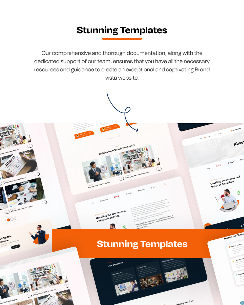 Brandvista – Modello HTML creativo multiuso per agenzie e studi di branding - Caratteristiche Immagine 2