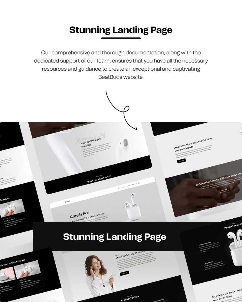 BeatBuds - Auricolari wireless Elementor Pagina di destinazione - Caratteristiche Immagine 2