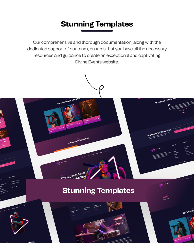 Divine Events – Musikalisches Event, gebrauchsfertiges WordPress Elementor-Vorlagen-Kit - Eigenschaften Bild 2
