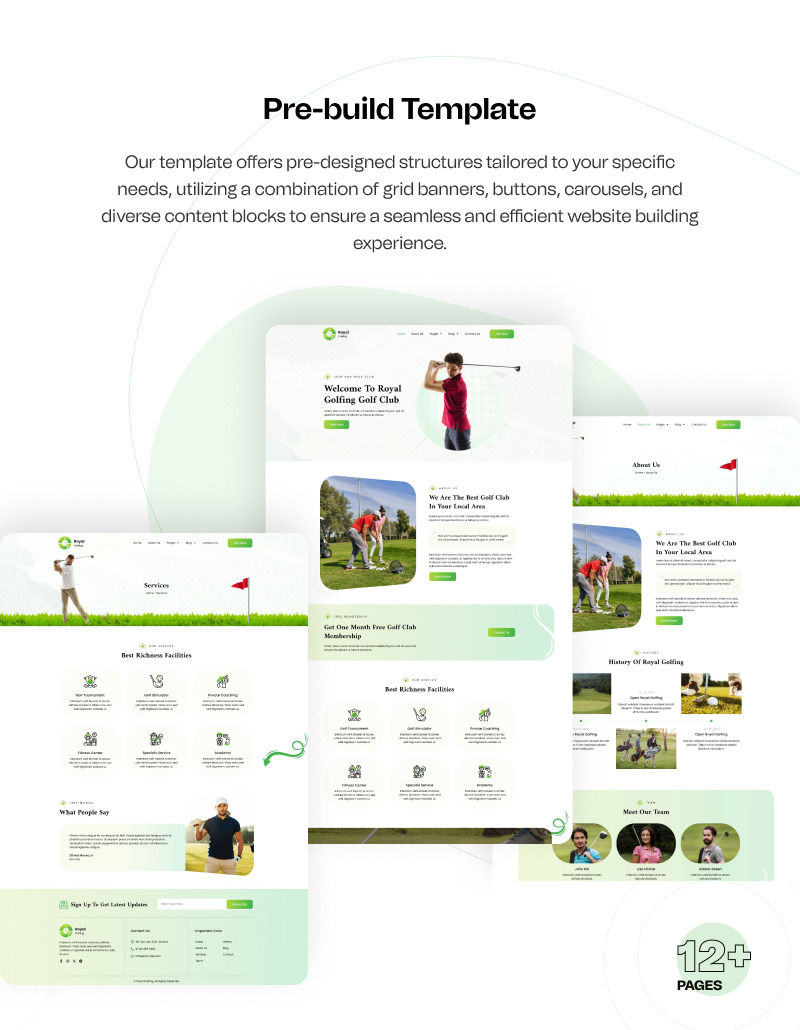 Royal Golfing – 高尔夫俱乐部即用型 WordPress Elementor 模板套件 - Features Image 6
