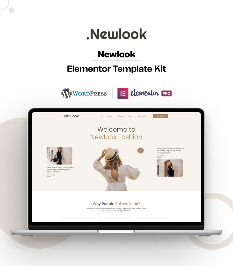 Newlook – Mode und Kleidung WordPress Elementor Template Kit - Eigenschaften Bild 1