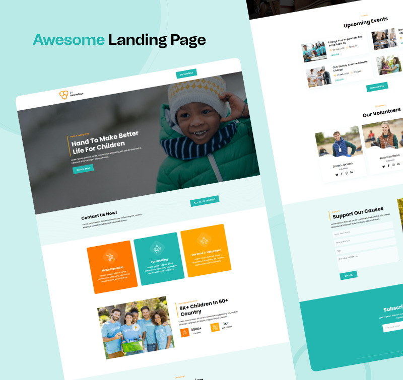 Be Marvelous - NGO and Charity Ready to Use Elementor Template - Features Image 3
