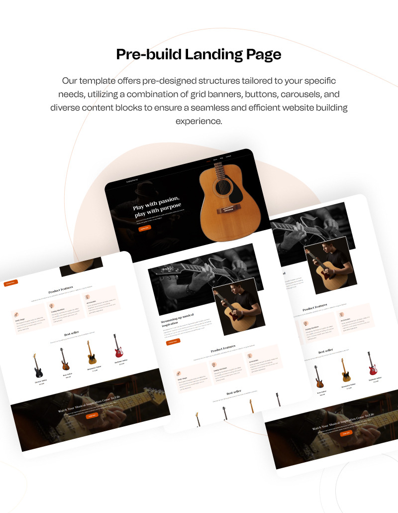 GuitarVerse – Guitar and Music Equipment WordPress Elementor Landing Page - Features Image 5