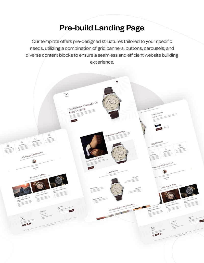 TimeWise - Klockbutik och reparationsservice Elementor Landningssida - Features Image 5