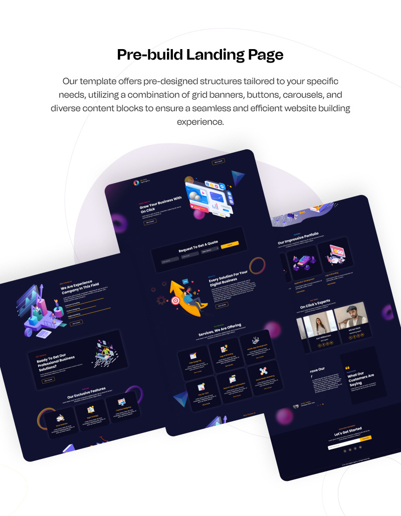 OnClick Digital Agency – Gebruiksklare WordPress Elementor-sjabloon - Features Image 5