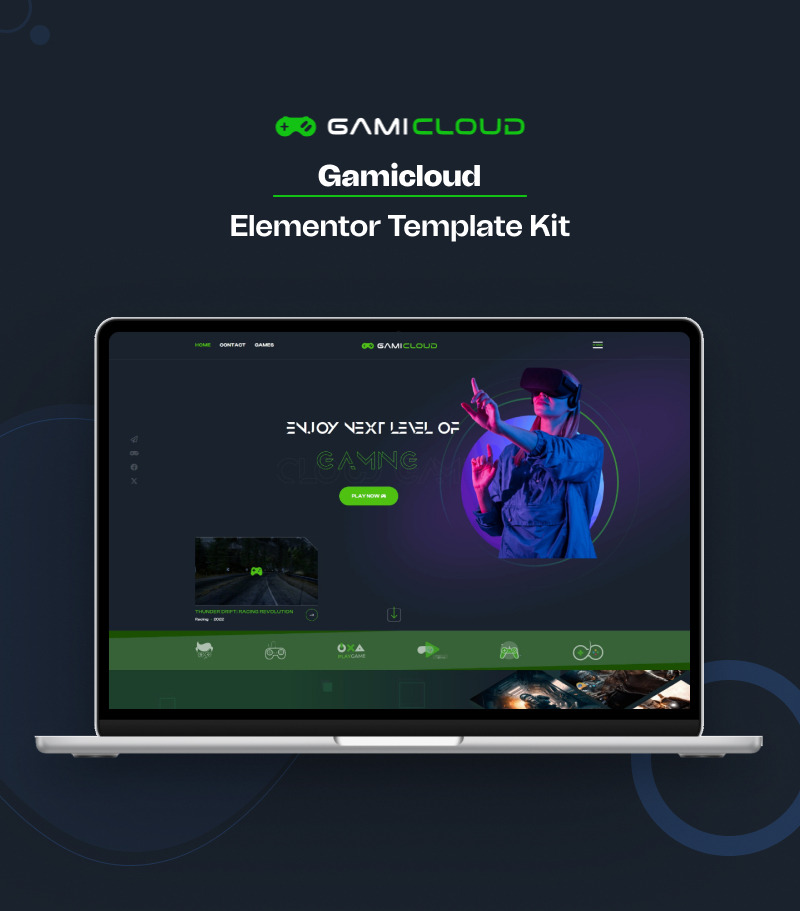 GamiCloud – zestaw narzędzi Elementor do tworzenia witryn internetowych dla platform do gier w chmurze, e-sportu i streamingu gier - Obraz funkcji 1