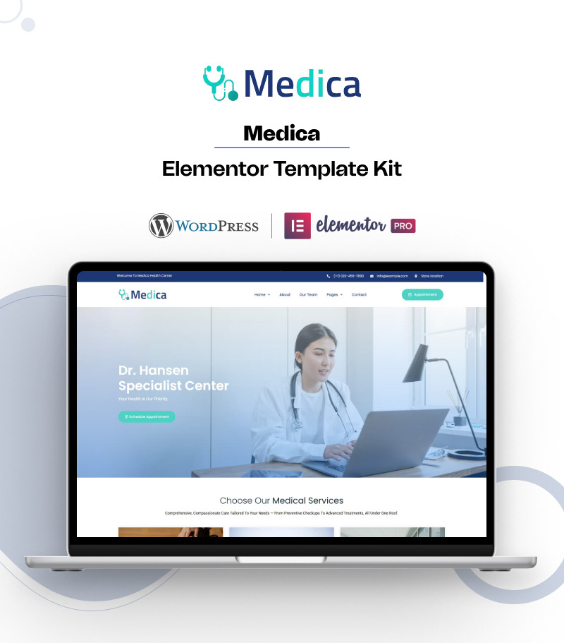 Medica – WordPress Elementor-kit för hälso- och sjukvård - Features Image 1