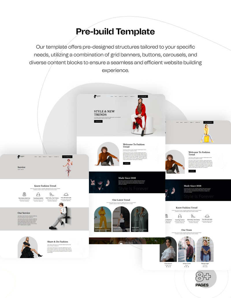 Tendencia de la moda: kit de plantillas de Elementor listo para usar - Características Imagen 6