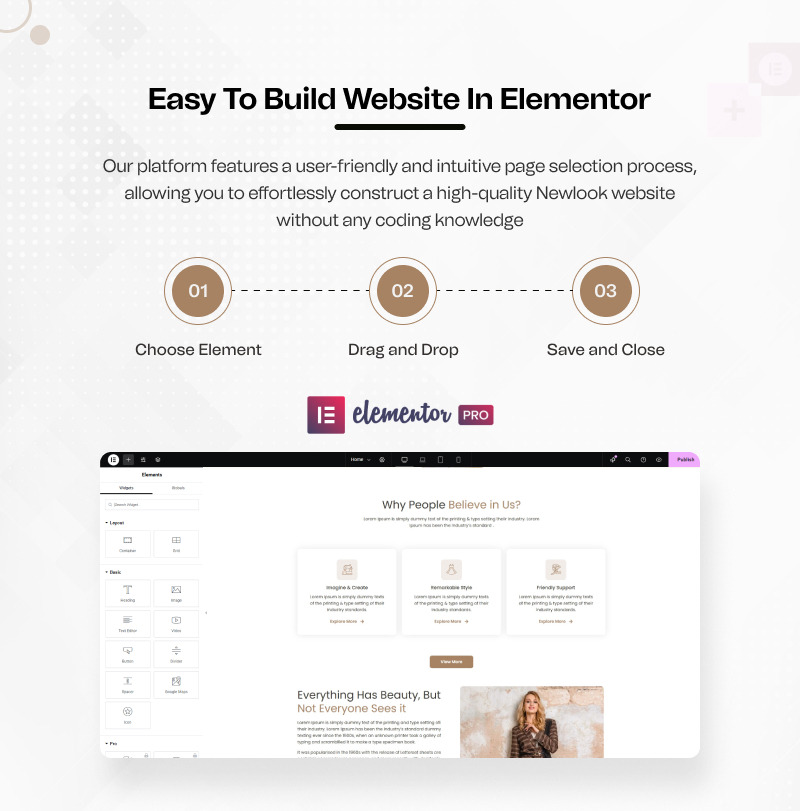 Newlook – Mode und Kleidung WordPress Elementor Template Kit - Eigenschaften Bild 4