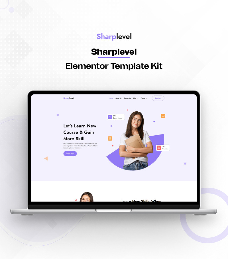 Sharp Level – Elementor-Website-Kit für Bildungseinrichtungen, Online-Lern- und Coaching-Institute - Eigenschaften Bild 1