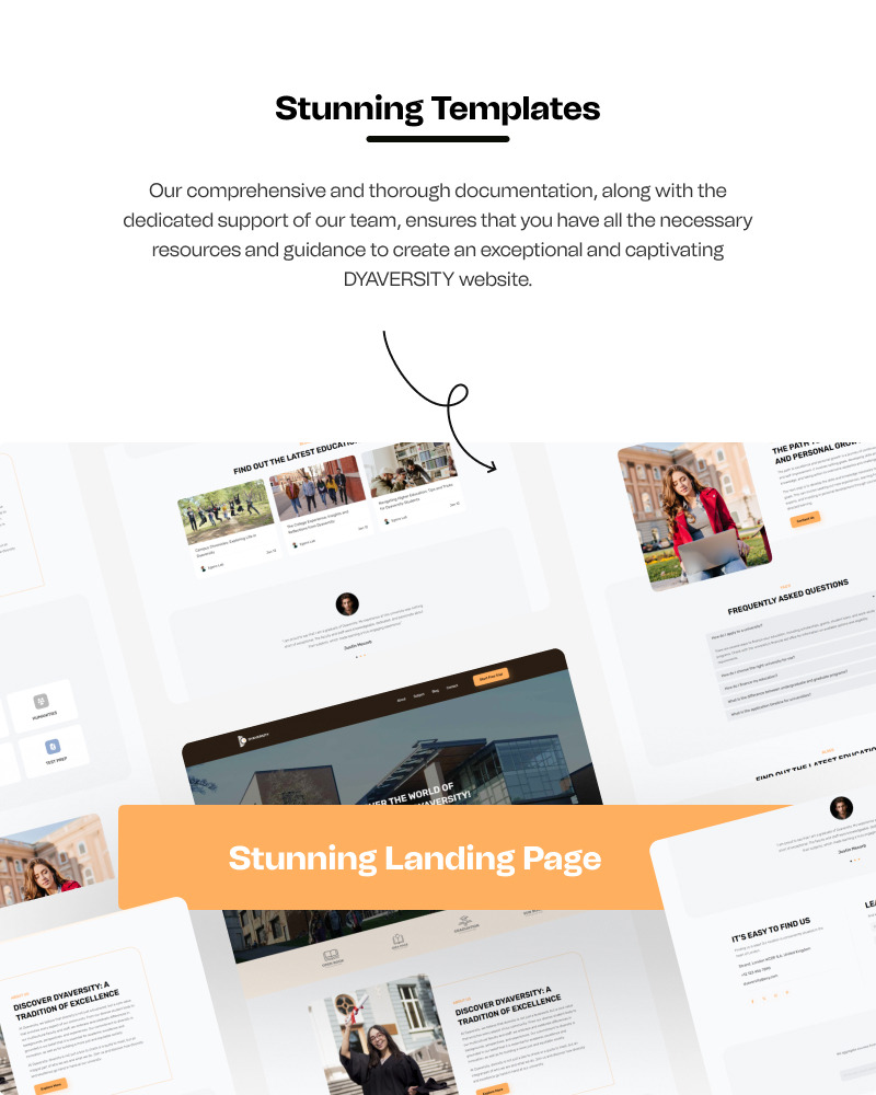 Dyaversity – Pagina di destinazione WordPress Elementor per l'istruzione universitaria e universitaria - Caratteristiche Immagine 2
