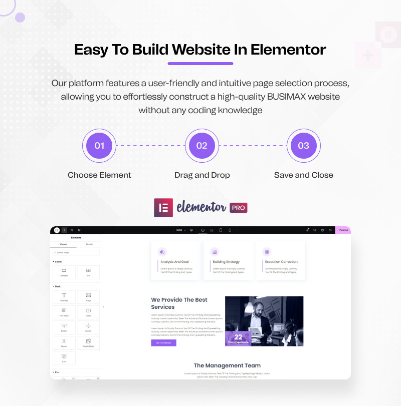 Busimax – İş ve Danışmanlık Hizmetleri WordPress Elementor Şablon Seti - Features Image 6