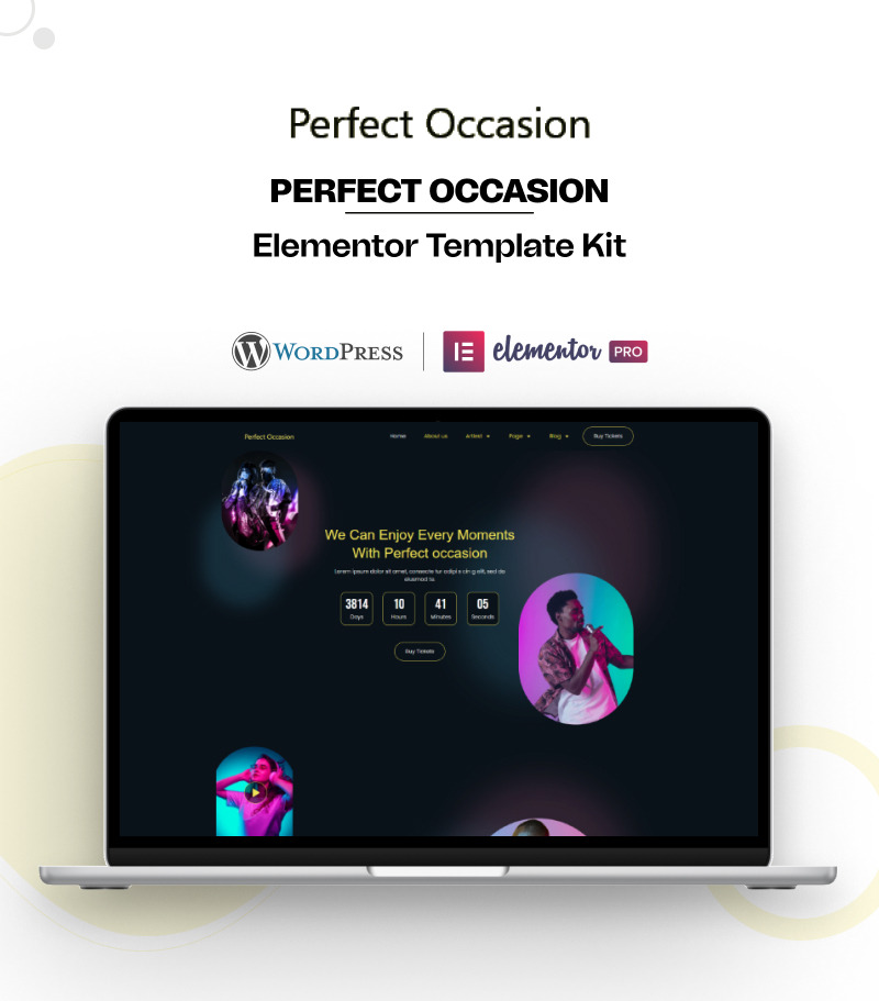 Perfect Occasion – Musical Event Ready to Use WordPress Elementor Template Kit - Features Image 1