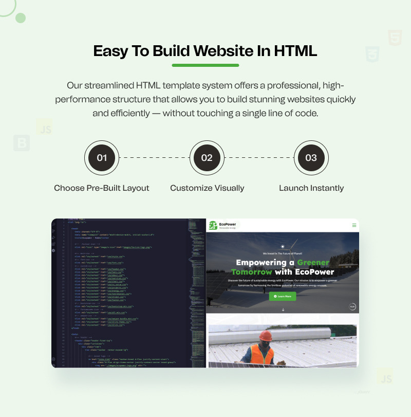 Ecopower – Modèle de site web HTML réactif pour les solutions d'énergie verte et solaire - Caractéristiques de l’image 3