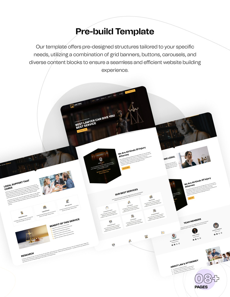Hukuk Bürosu - Hukuk ve Avukatlar Kullanıma Hazır WordPress Elementor Kiti - Features Image 5
