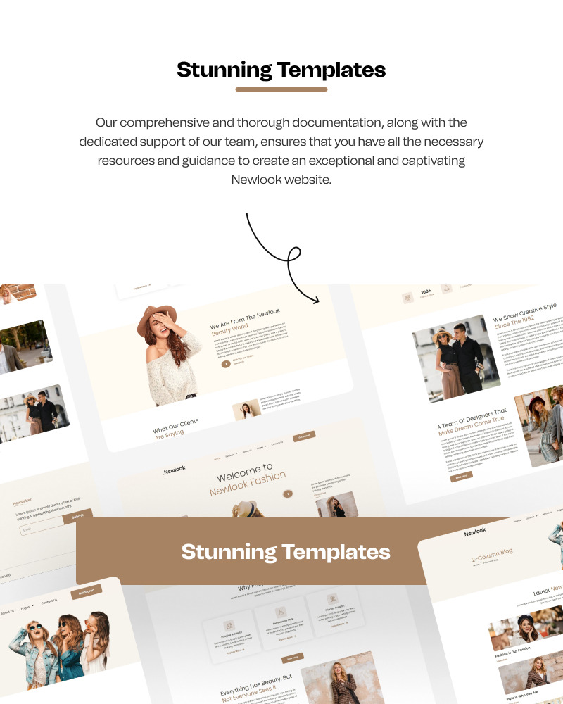 Newlook – Mode und Kleidung WordPress Elementor Template Kit - Eigenschaften Bild 2