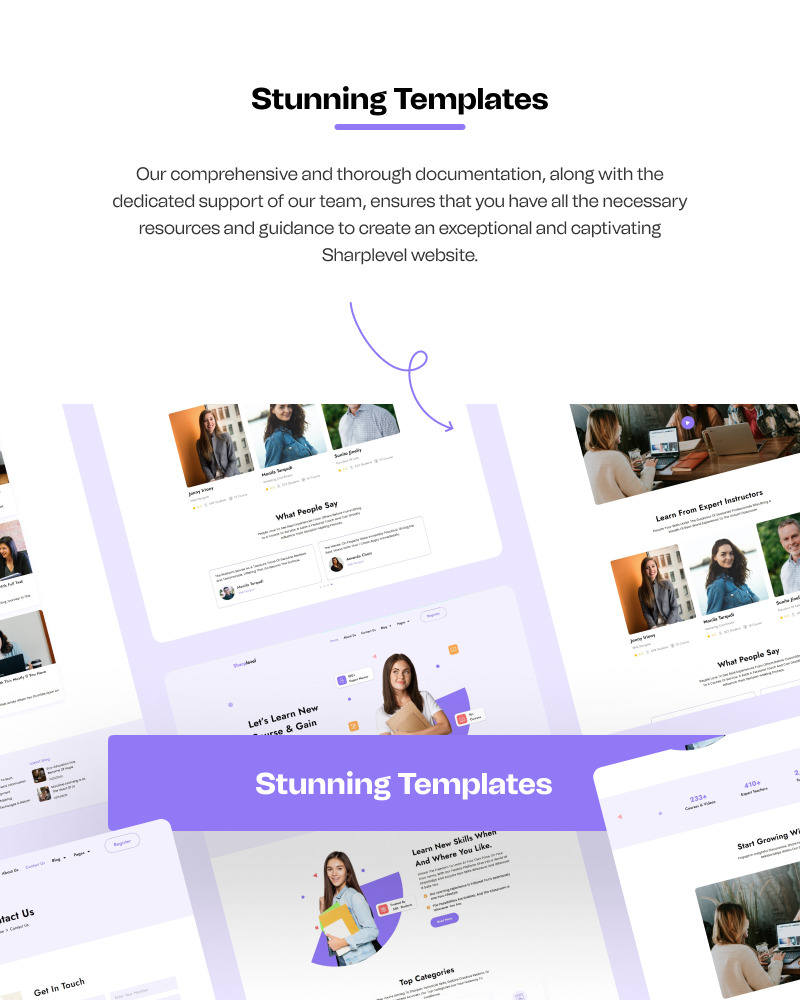 Sharp Level – Elementor-Website-Kit für Bildungseinrichtungen, Online-Lern- und Coaching-Institute - Eigenschaften Bild 2