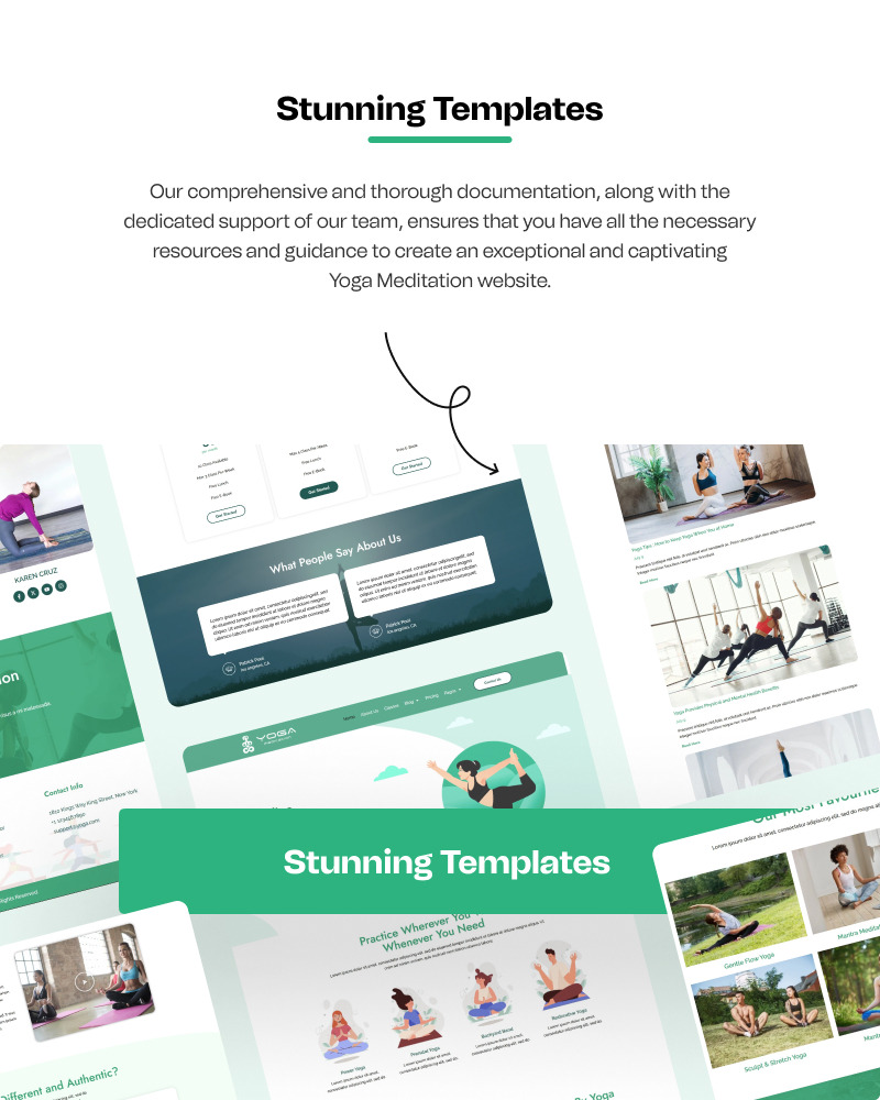 Meditazione Yoga – Kit modello WordPress Elementor per salute e fitness - Caratteristiche Immagine 2