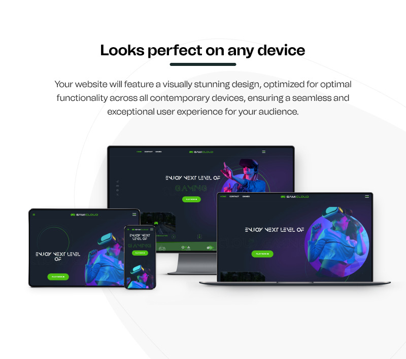 GamiCloud – zestaw narzędzi Elementor do tworzenia witryn internetowych dla platform do gier w chmurze, e-sportu i streamingu gier - Obraz funkcji 5