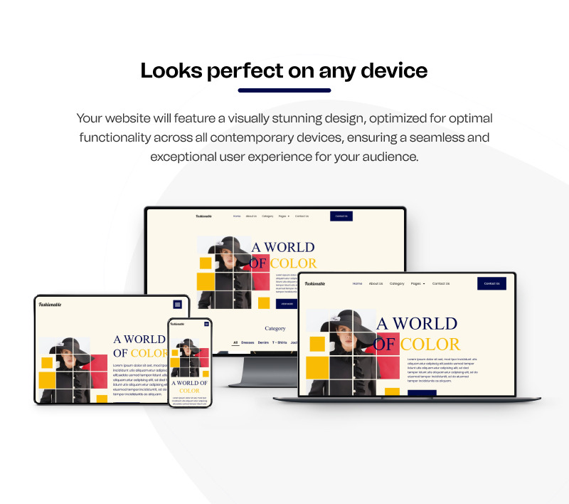 Kit di modelli WordPress Elementor per parole e colori alla moda - Caratteristiche Immagine 8