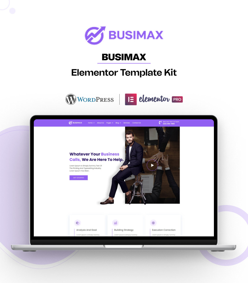 Busimax – İş ve Danışmanlık Hizmetleri WordPress Elementor Şablon Seti - Features Image 1
