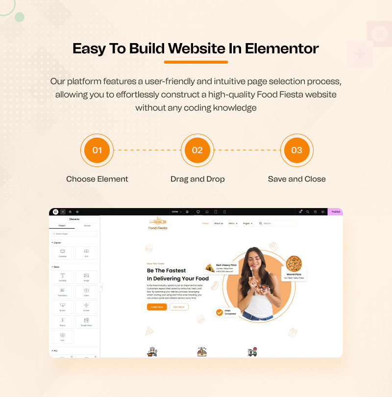 Food Fiesta – Kit de site Elementor para restaurantes e cafés - Features Image 3