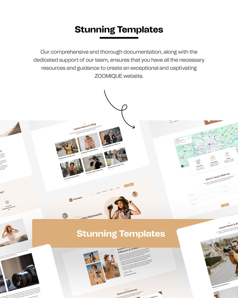 Zoomique – Kit modello Elementor per WordPress per servizi di fotografia e registrazione video - Caratteristiche Immagine 2