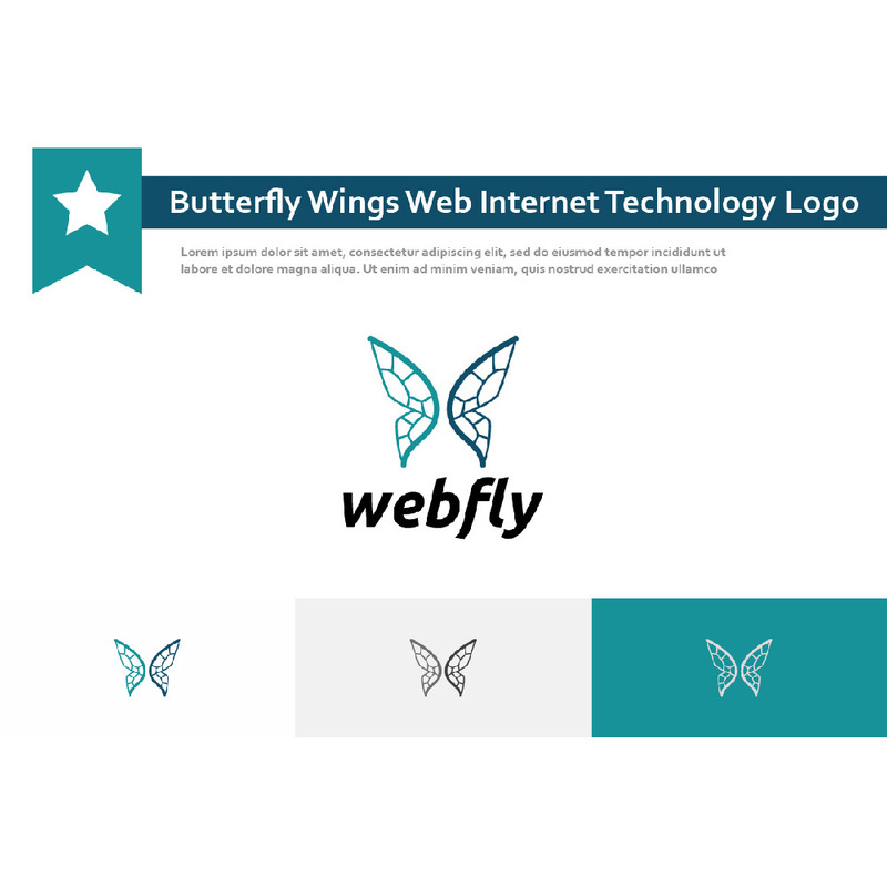Butterfly Wings Web Internet Technology Animal Nature Business Logo - Features Image 1