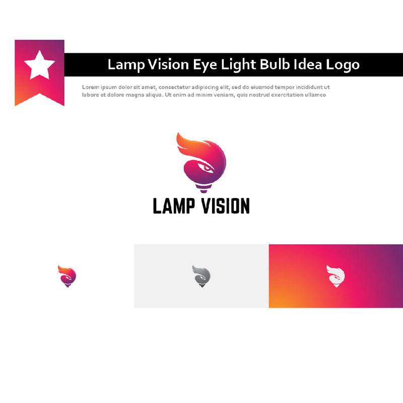 lampe, vision, oeil, ampoule, idée, logo - Caractéristiques de l’image 1
