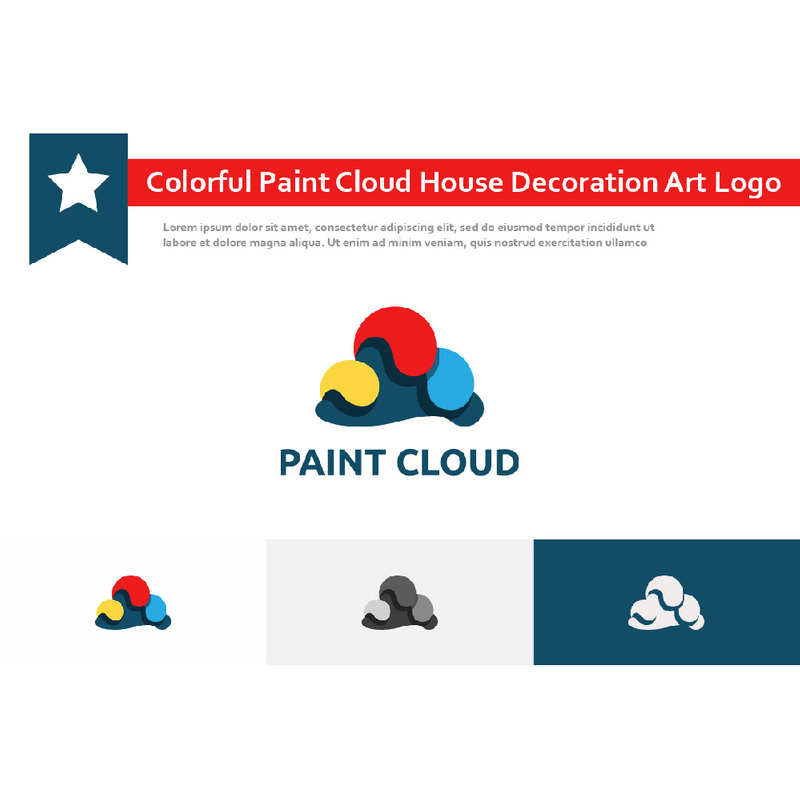 Colorful Paint Cloud House Decoration Art Logo - Features Image 1