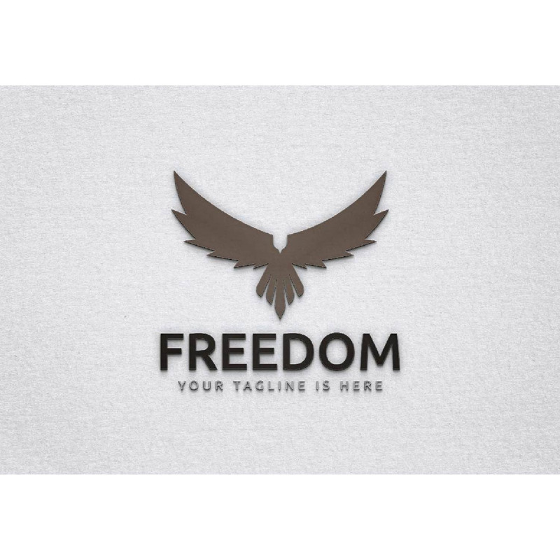 Eagle Hawk Falcon Bird Animal Silhouette Flying Flapping Wings Freedom Logo Template - Features Image 1