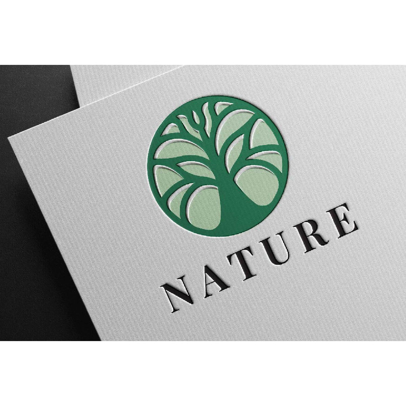 Modèle de logo d'entreprise écologique avec arbre circulaire et branches - Caractéristiques de l’image 1