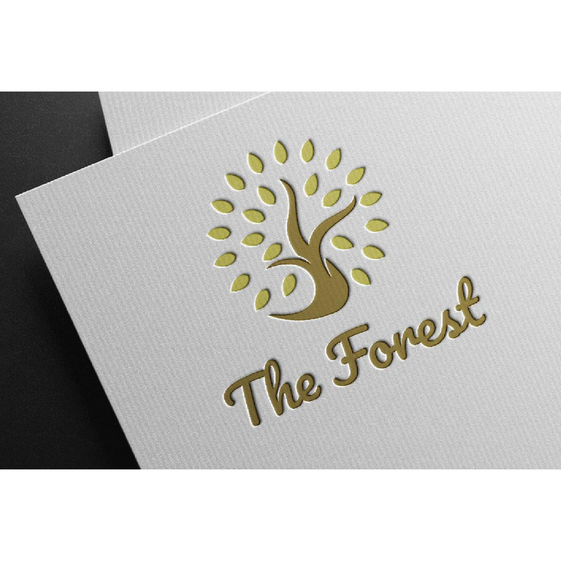 Modelo de logotipo de negócio orgânico em forma de círculo de árvore dourada natural - Features Image 1