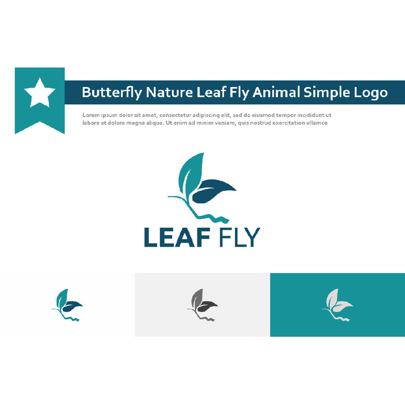 Farfalla Natura Foglia Mosca Animale Logo Semplice - Caratteristiche Immagine 1
