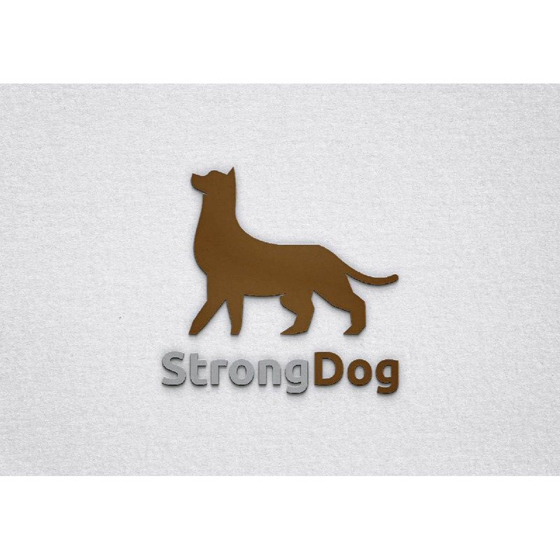 Strong Dog Pet Animal Character Silhouette Logo Template - Features Image 1
