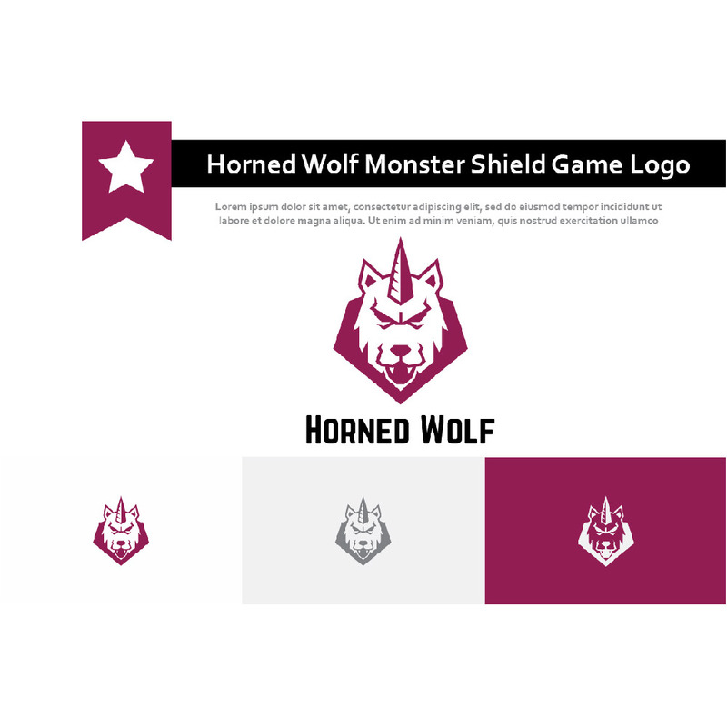 Рогатый волк Wild Monster Shield Логотип киберспортивной игры - Features Image 1